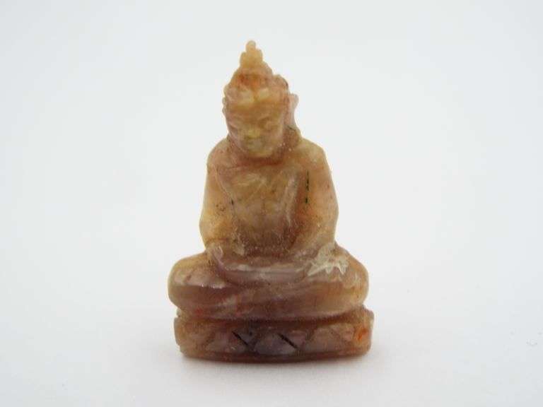 Sunstone carved Buddha statuette