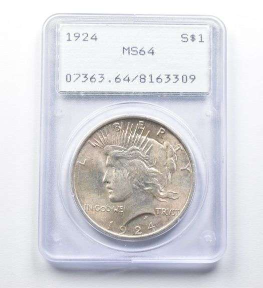 1924 Peace Silver Dollar MS64 PCGS Rattler