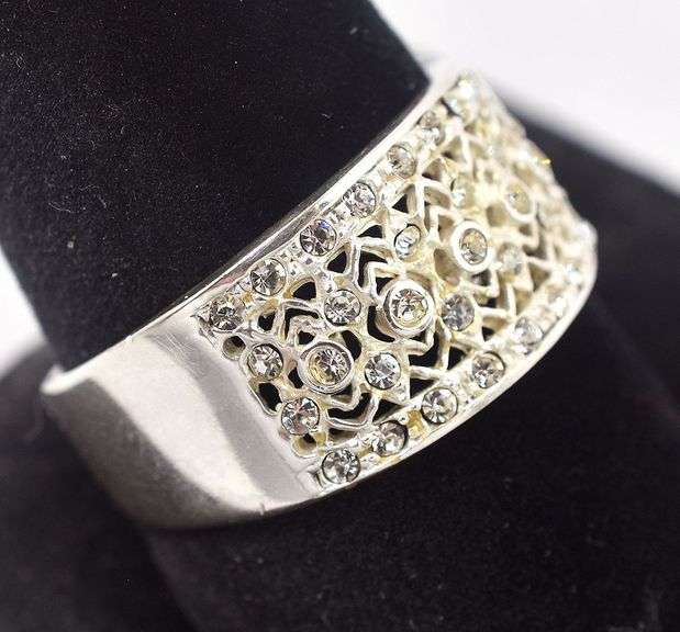 CZ Band Ring in Sterling Silver