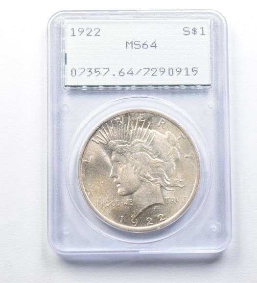 1922 Peace Silver Dollar MS64 PCGS Rattler