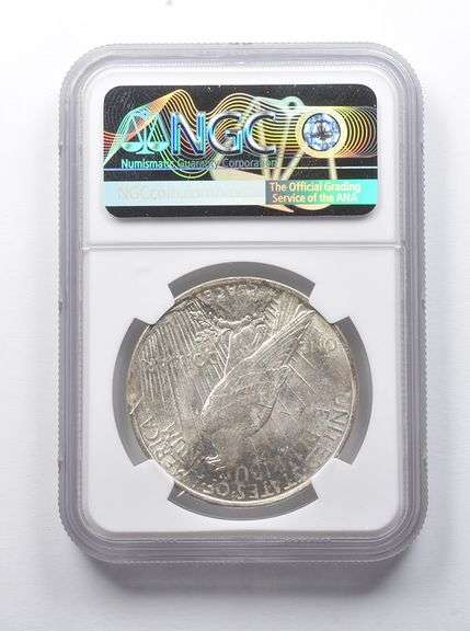 Error MS62 1922 Peace Silver Dollar Minor Curved Clip @ 3:00 NGC