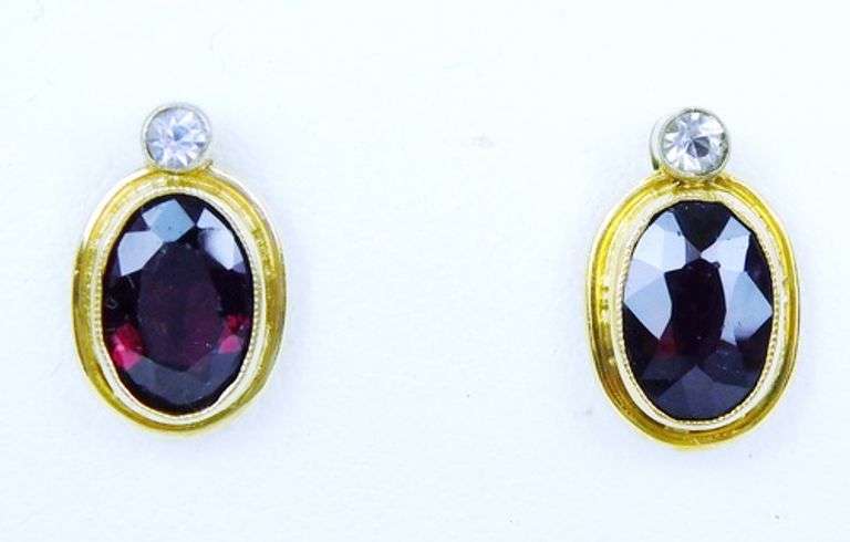 Antique Garnet Drop Earrings
