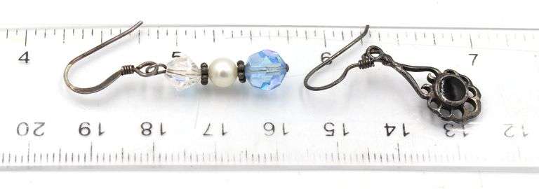 Group lot of vintage 925 sterling silver earrings