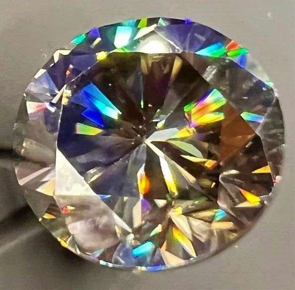 Phenominal Rare 3.21 Ct Golden Amber Bronze Fire Moissanite