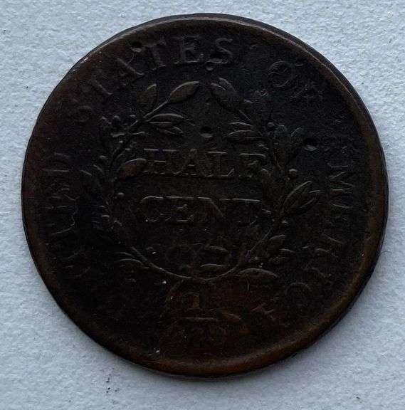 1806 Small 6 Stems Half Cent