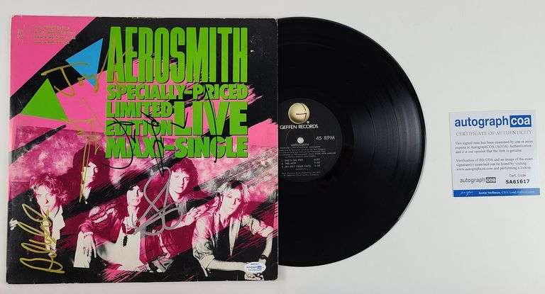Aerosmith Autographed Ltd Edition Live ACOA