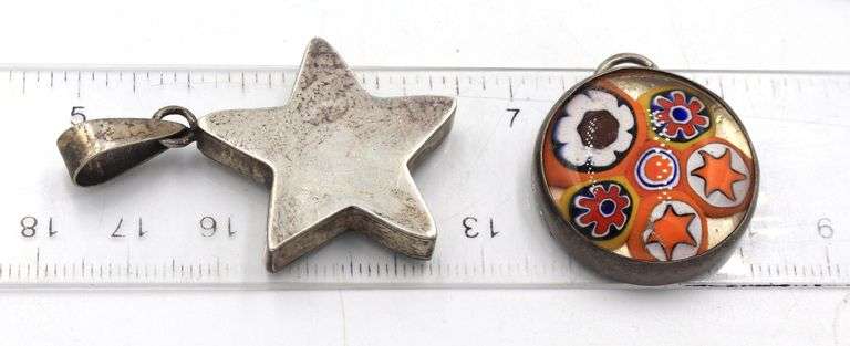 Group lot of Vintage 925 sterling silver pendants