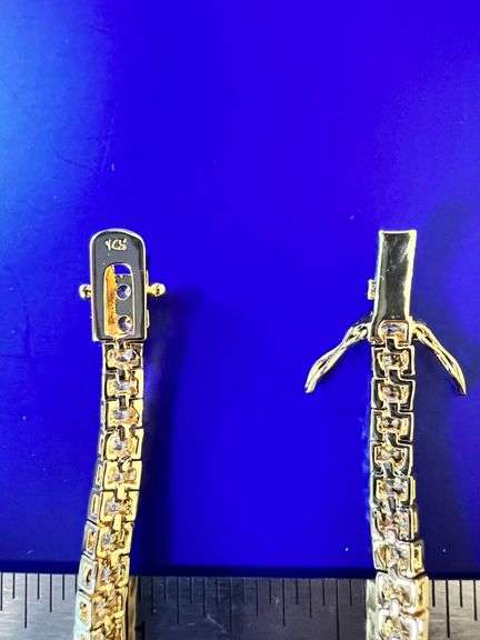 Sparkling 14 Kt Gold Plated Tennis Bracelet