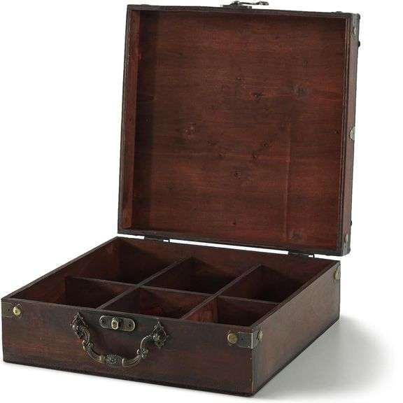 Vintage Cherry Wood Treasure Chest