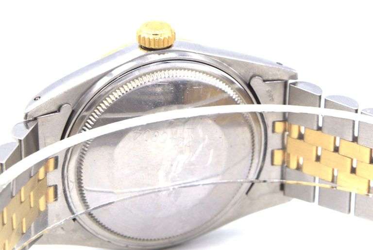 Rolex Datejust 36mm silver stick dial watch