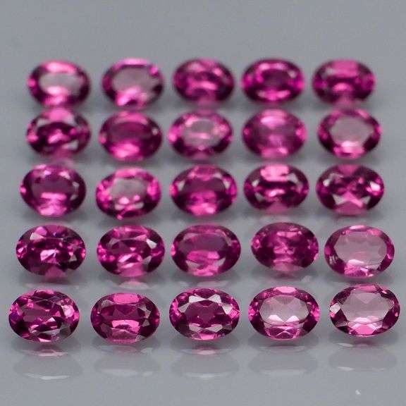 Ravishing 5.39ct violet pink Rhodolite Garnet set