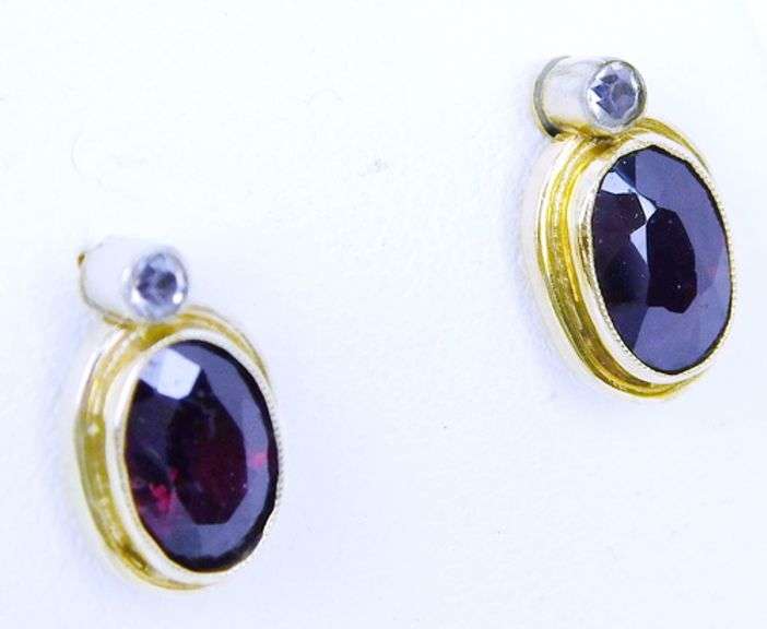 Antique Garnet Drop Earrings