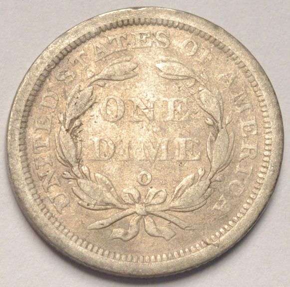 1842 Seated Liberty Dime, Circulated.