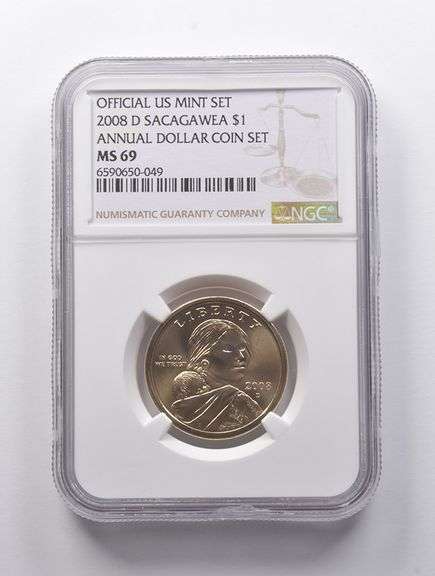 MS69 2008-D Sacagawea Dollar Annual Dollar Coin Set NGC
