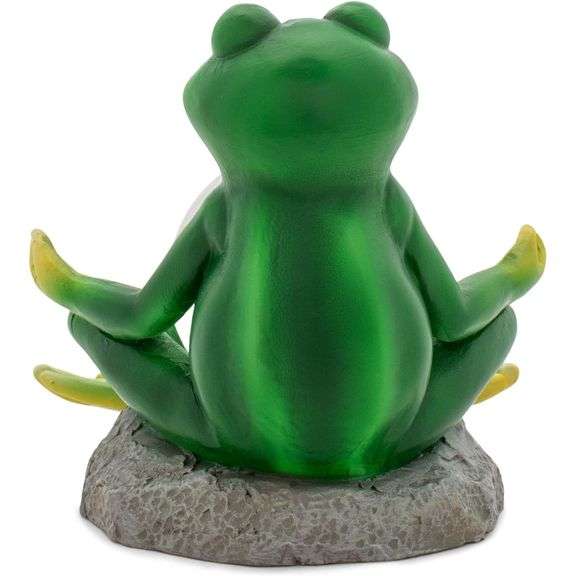 Enchanted Pond Tale of the Yoga Frog Snow Globe