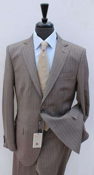 Stylish Shadow Stripe Slim Fit Suit By Galante