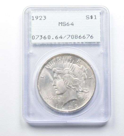1923 Peace Silver Dollar MS64 PCGS Rattler