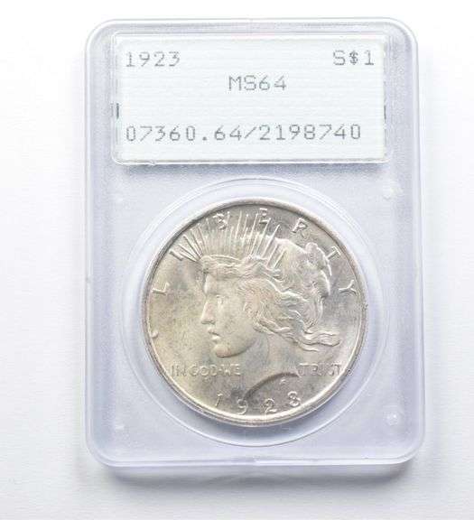 1923 Peace Silver Dollar MS64 PCGS Rattler