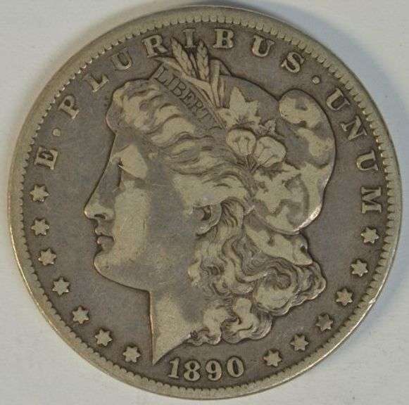 Handsome 1890-CC Morgan Silver Dollar in upper end circ
