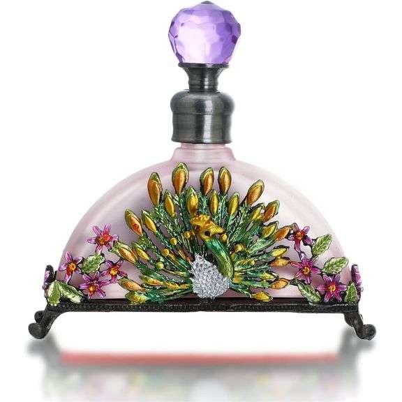 Vintage Peacock Perfume Bottle