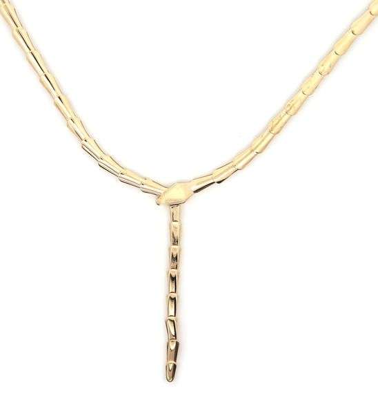 Polished Naga Scale Link Necklace in 18K