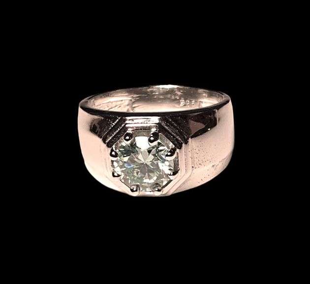 Men's Sparkling 2.5 Ct Fire Moissanite Ring