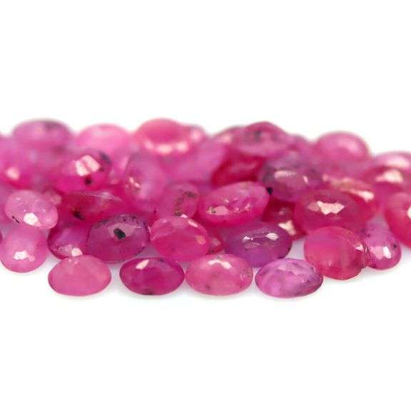 Vivid 9.70ct reddish pink Ruby set from Madagascar