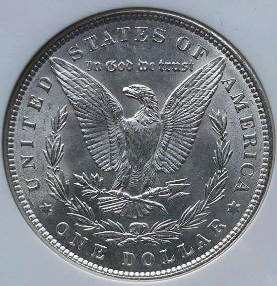 1890 MS62 NGC Frosty White Morgan Dollar