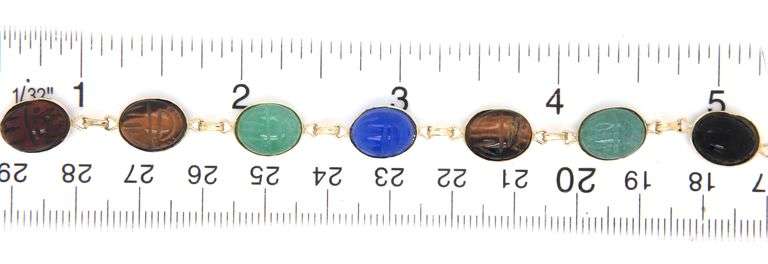 14kt Yellow gold Scarab bracelet