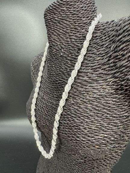 Sterling Silver Heavy Diamond-Cut Rope Chain 7mm Solid 925 Italy New Men's Necklace 24"