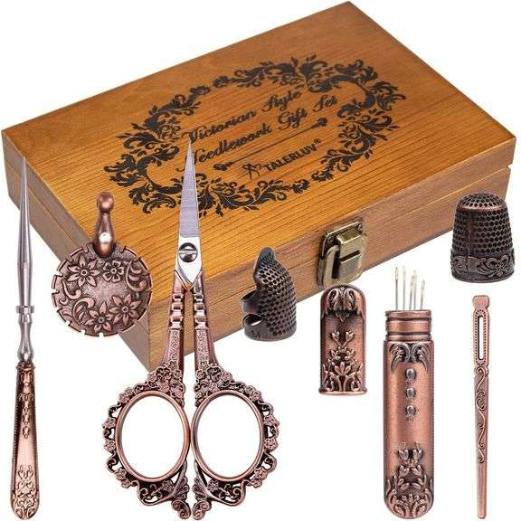 Victorian Antique Needlework Treasure Chest