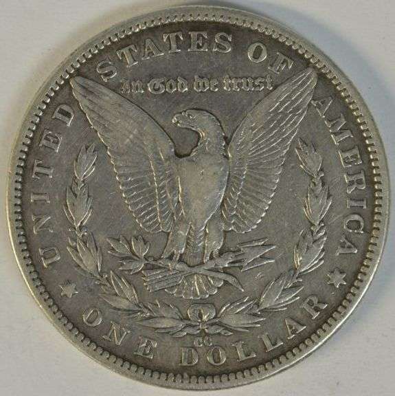 Handsome 1890-CC Morgan Silver Dollar in upper end circ