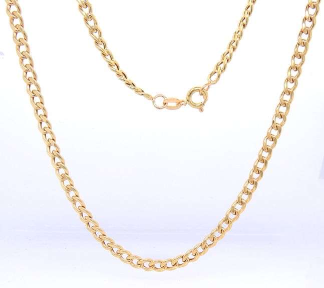 18kt Yellow gold Curb link chain necklace