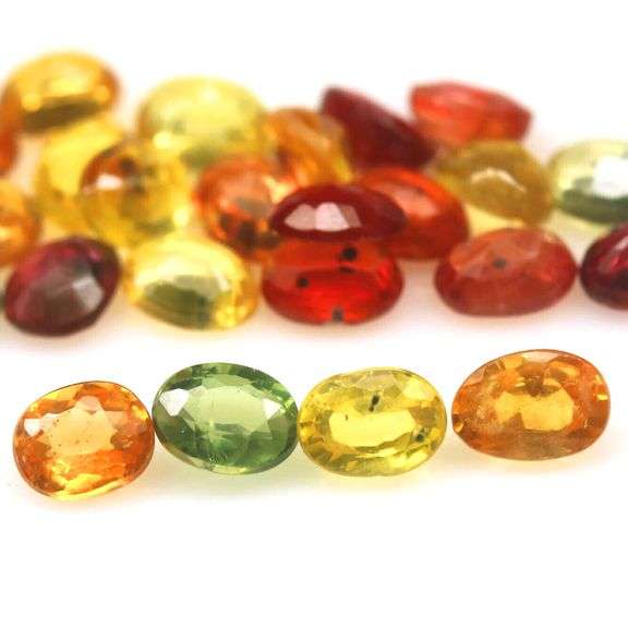 7.07ct heated only Autumn leave Sapphire set