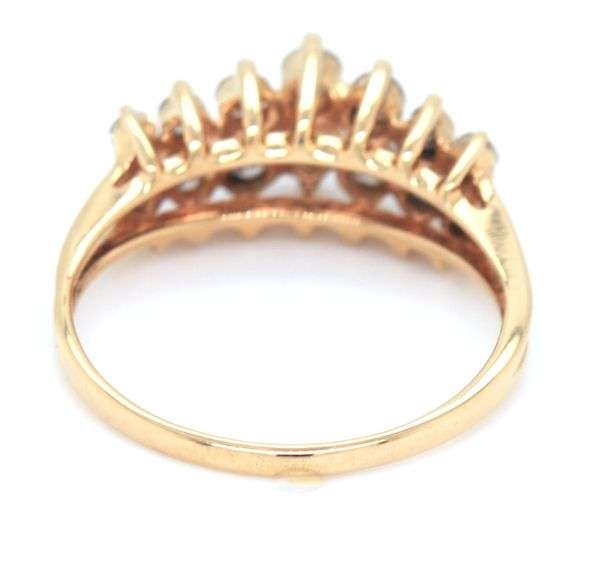 14kt Yellow gold 2 row diamond band