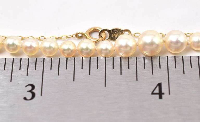 Pretty 14K Yellow Gold Pearl Necklace