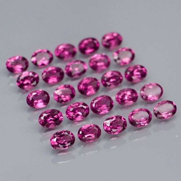 Ravishing 5.39ct violet pink Rhodolite Garnet set