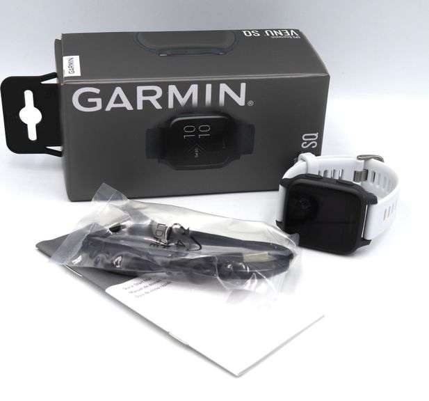 Garmin Venu SQ white band GPS watch