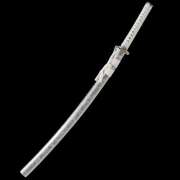 Black Katana Full Tang Samurai Sword with Sharp Spring Steel Blade