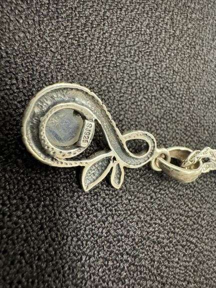 Sterling Silver Rainbow Moonstone Pendant