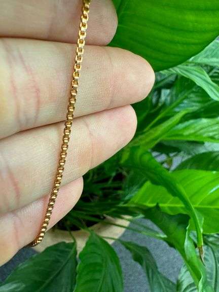 22k Rose Gold Plated Sterling Silver Box Chain 1.5mm Genuine Solid 925 Italy Classic New Necklace 30