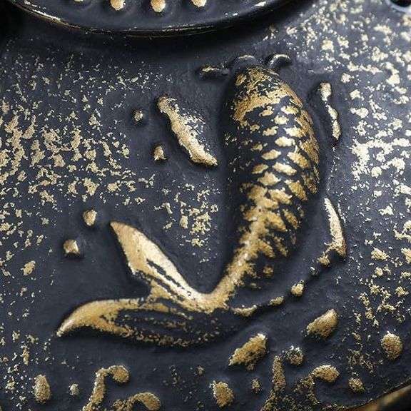 Japanese Koi Traditional Cast Iron Teapot Set