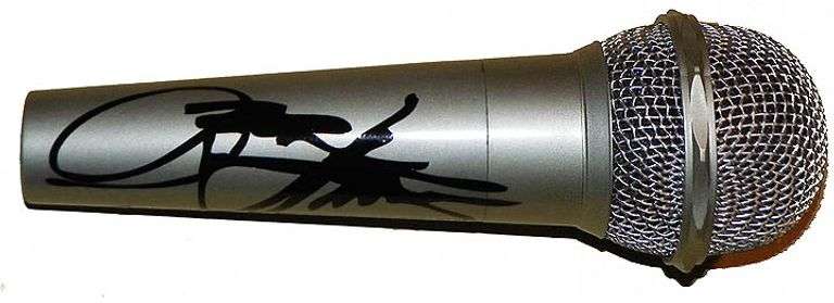 Gene Simmons Kiss Autographed Facsimile Signed Microphone