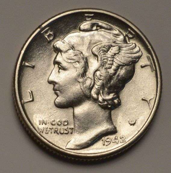 1942 Mercury Dime BU