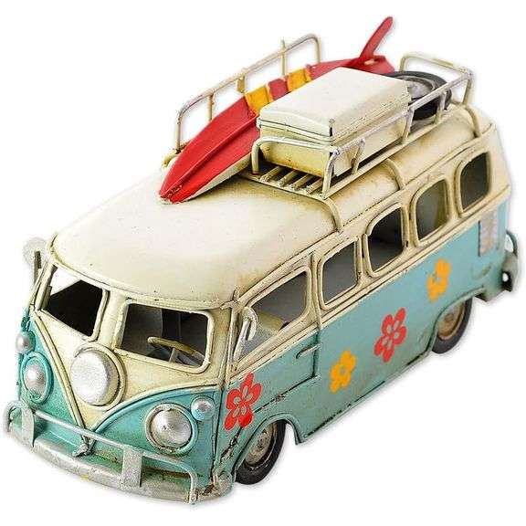 Vintage Beach Bus Retro Camper Van Metal Art