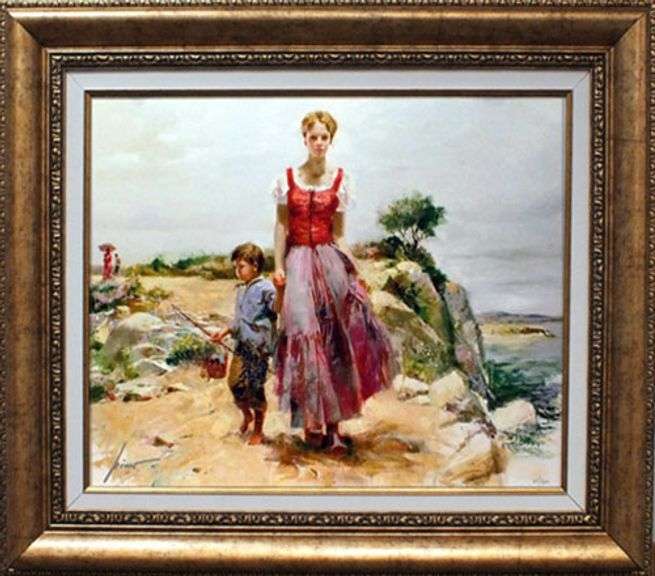 Collectible Pino Signed Giclee,  Cliffside Retreat