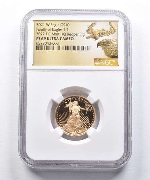 PF69 2021-W $10 American Gold Eagle T-1 2022 DC Mint HQ NGC