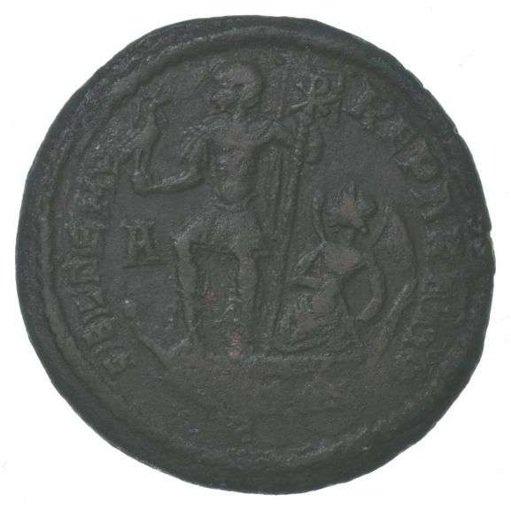 348-350 AD Ancient Roman Coin Boat With Victory Constans