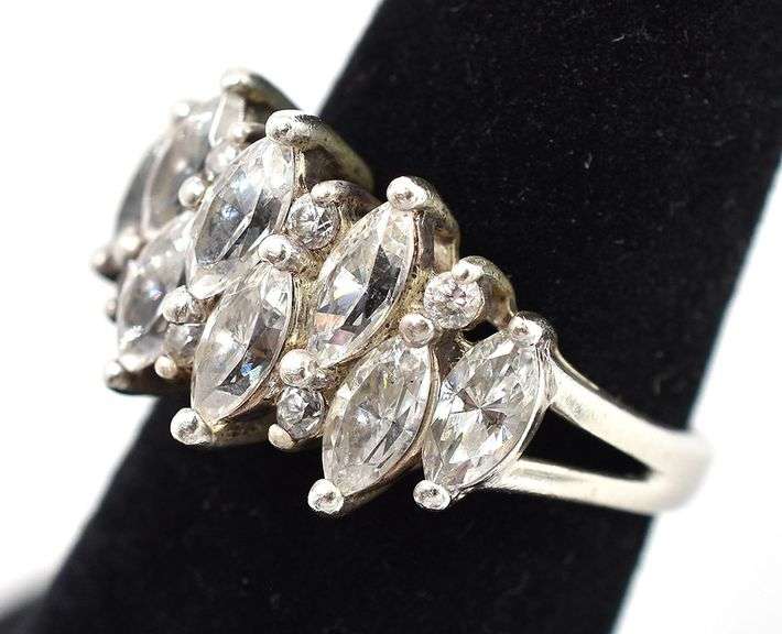 CZ Gemstone Ring in Sterling Silver