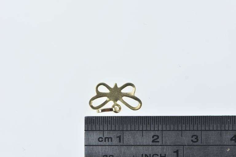 14K Yellow Gold Butterfly Cut Out Beauty Change Symbol Charm/Pendant